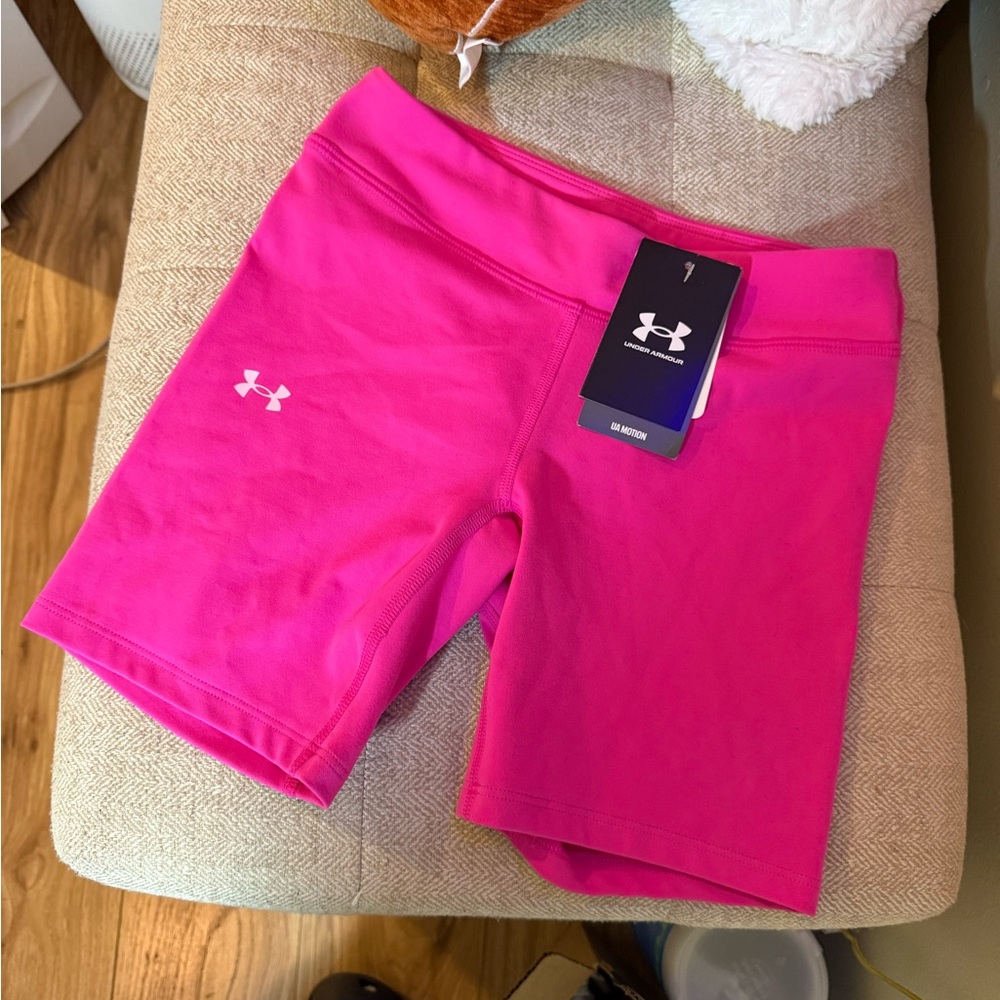 Under Armour YOUTH Pink Bike Shorts